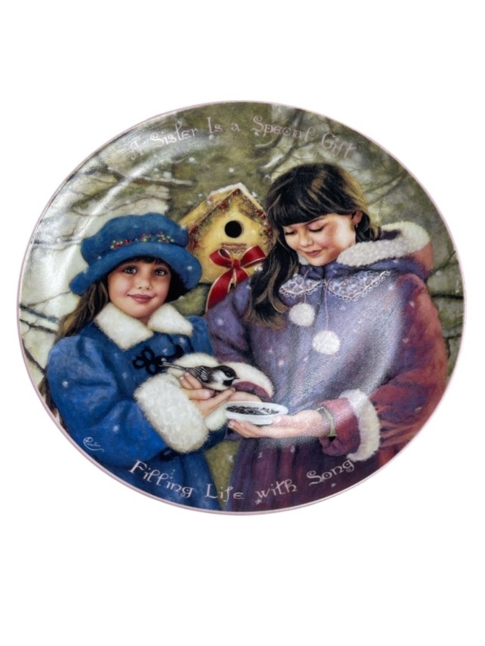 Vintage 1997 A Sister Is A Special Gift Filling Life With Song Decorative Plate